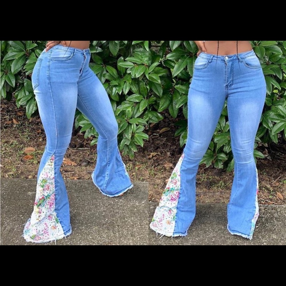 Flower Wide Leg Pants
